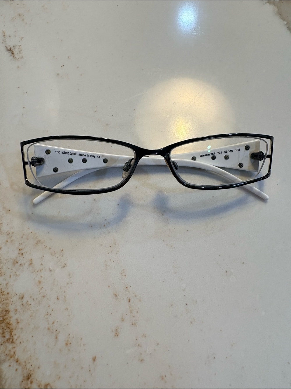 Roberto Cavalli Giacinto Black Rectangular Women’s Eyeglass Frames - with Rx